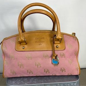 Dooney & Bourke Pink and Tan Satchel